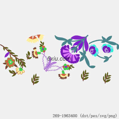 svg矢量绣花图下载