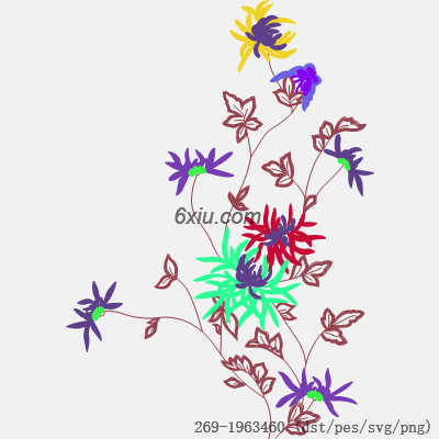 svg矢量绣花图下载