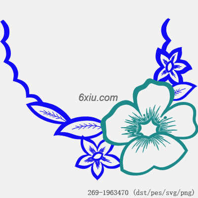 svg矢量绣花图下载