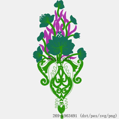 svg矢量绣花图下载