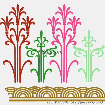 svg矢量绣花图下载