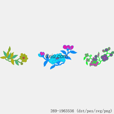 svg矢量绣花图下载