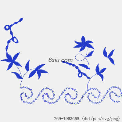 svg矢量绣花图下载
