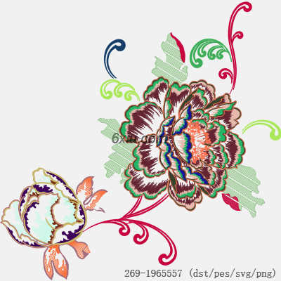 svg矢量绣花图下载