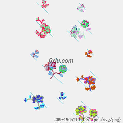 svg矢量绣花图下载