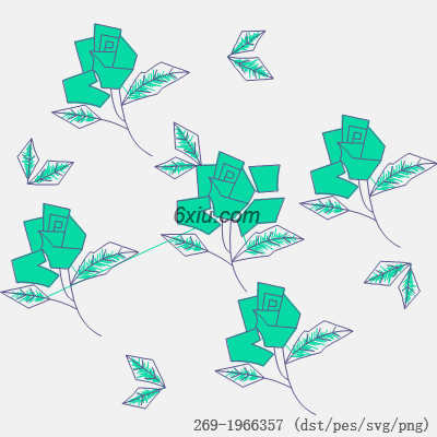svg矢量绣花图下载