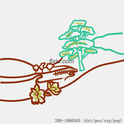 svg矢量绣花图下载