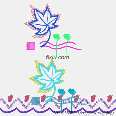 svg矢量绣花图下载