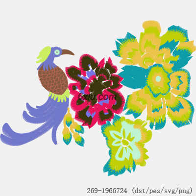 svg矢量绣花图下载