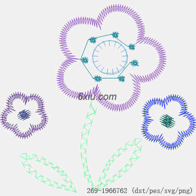 svg矢量绣花图下载