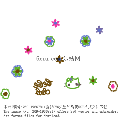 svg矢量绣花图下载