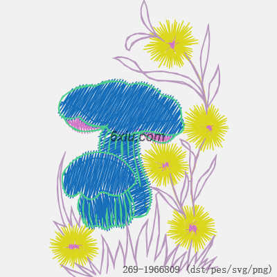 svg矢量绣花图下载