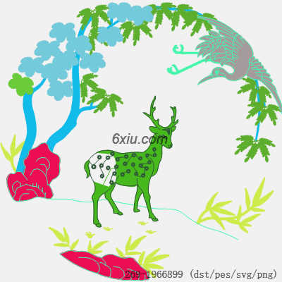 svg矢量绣花图下载