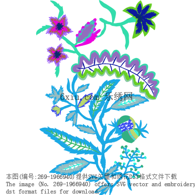 svg矢量绣花图下载