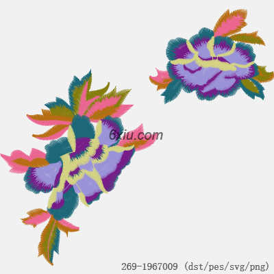 svg矢量绣花图下载