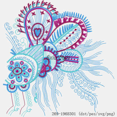 svg矢量绣花图下载