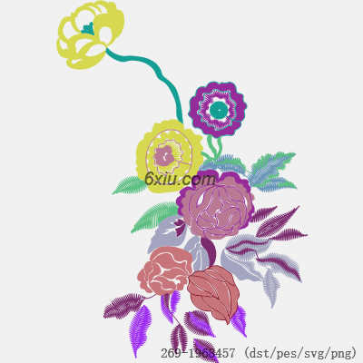 svg矢量绣花图下载