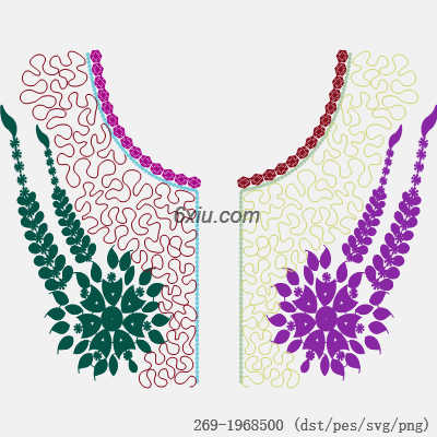 svg矢量绣花图下载