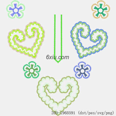 svg矢量绣花图下载