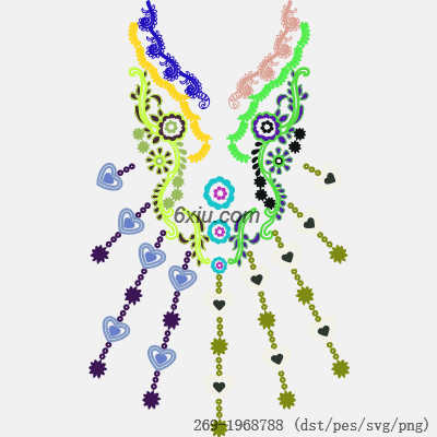 svg矢量绣花图下载