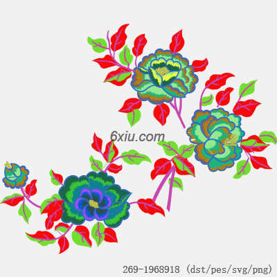 svg矢量绣花图下载