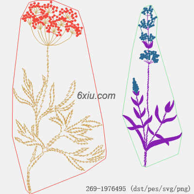 svg矢量绣花图下载