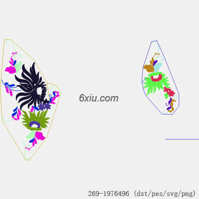 svg矢量绣花图下载