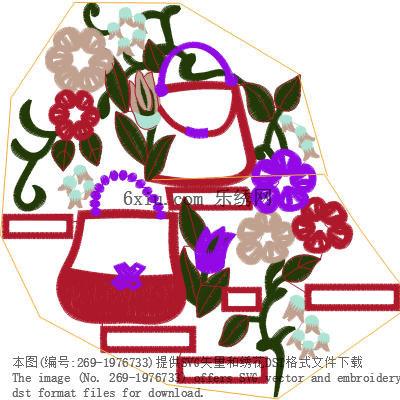 svg矢量绣花图下载