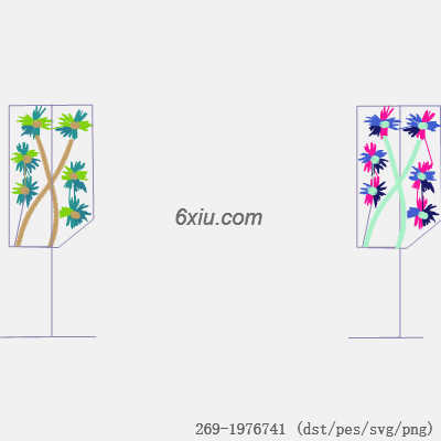 svg矢量绣花图下载