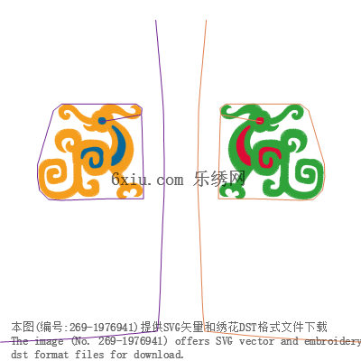 svg矢量绣花图下载
