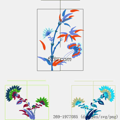 svg矢量绣花图下载