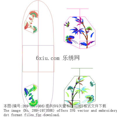 svg矢量绣花图下载