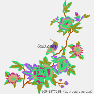svg矢量绣花图下载