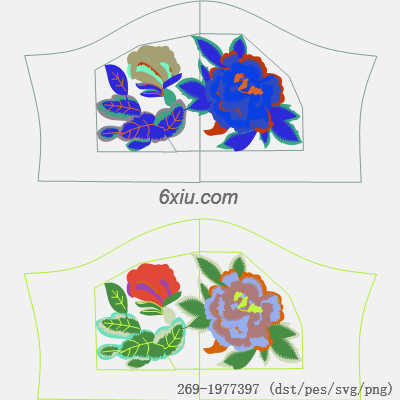 svg矢量绣花图下载