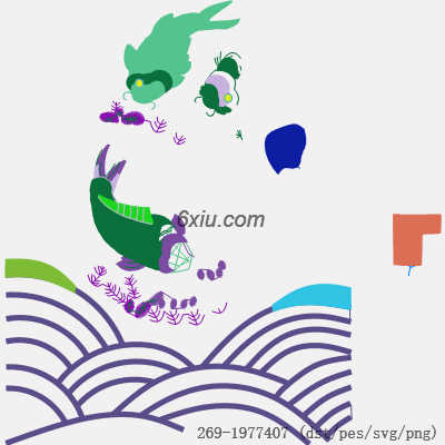 svg矢量绣花图下载