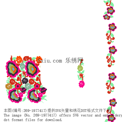 svg矢量绣花图下载