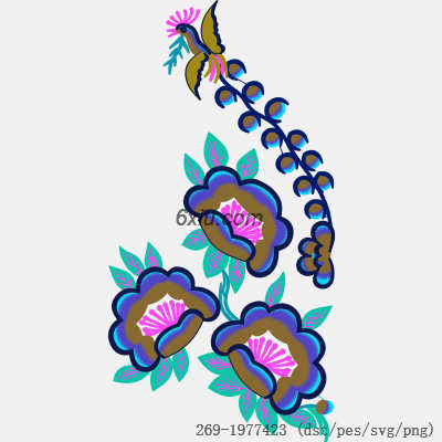 svg矢量绣花图下载