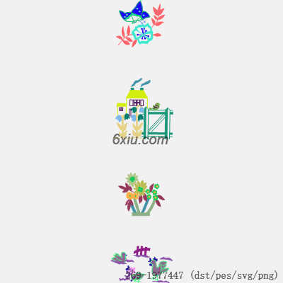 svg矢量绣花图下载