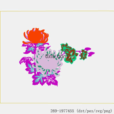 svg矢量绣花图下载