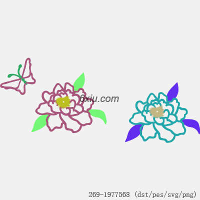 svg矢量绣花图下载