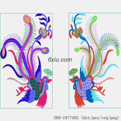 svg矢量绣花图下载