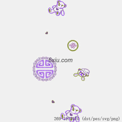 svg矢量绣花图下载