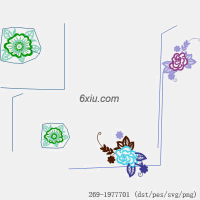 svg矢量绣花图下载