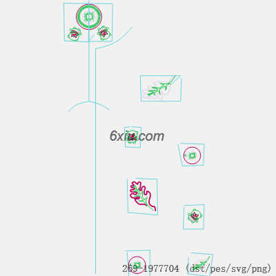 svg矢量绣花图下载