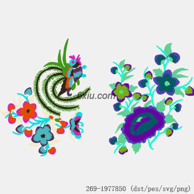 svg矢量绣花图下载