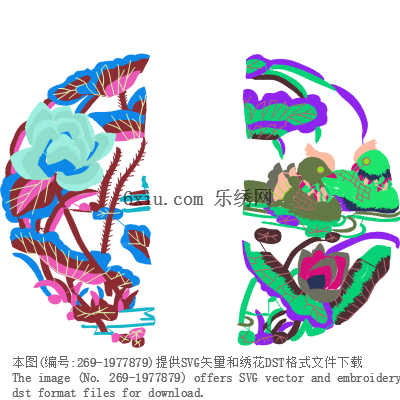 svg矢量绣花图下载