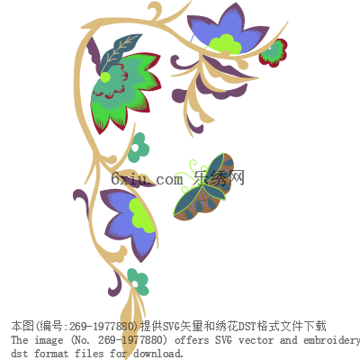 svg矢量绣花图下载
