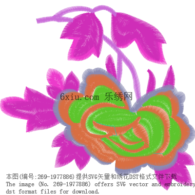 svg矢量绣花图下载
