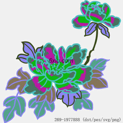 svg矢量绣花图下载