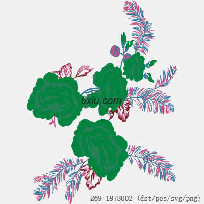 svg矢量绣花图下载
